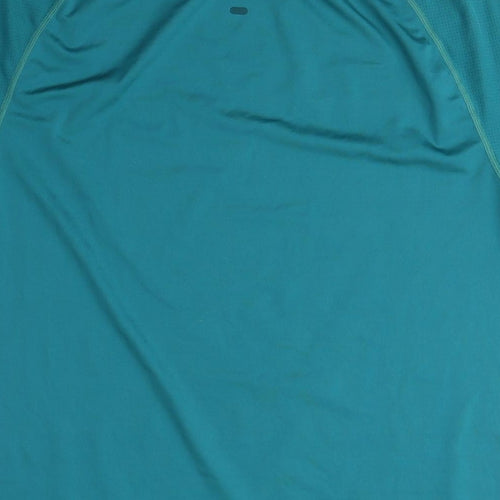 MP Mens Black Polyester Basic T-Shirt Size M Crew Neck