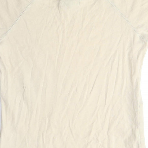 JFW Womens Beige Polyester Basic T-Shirt Size M Crew Neck - Flower
