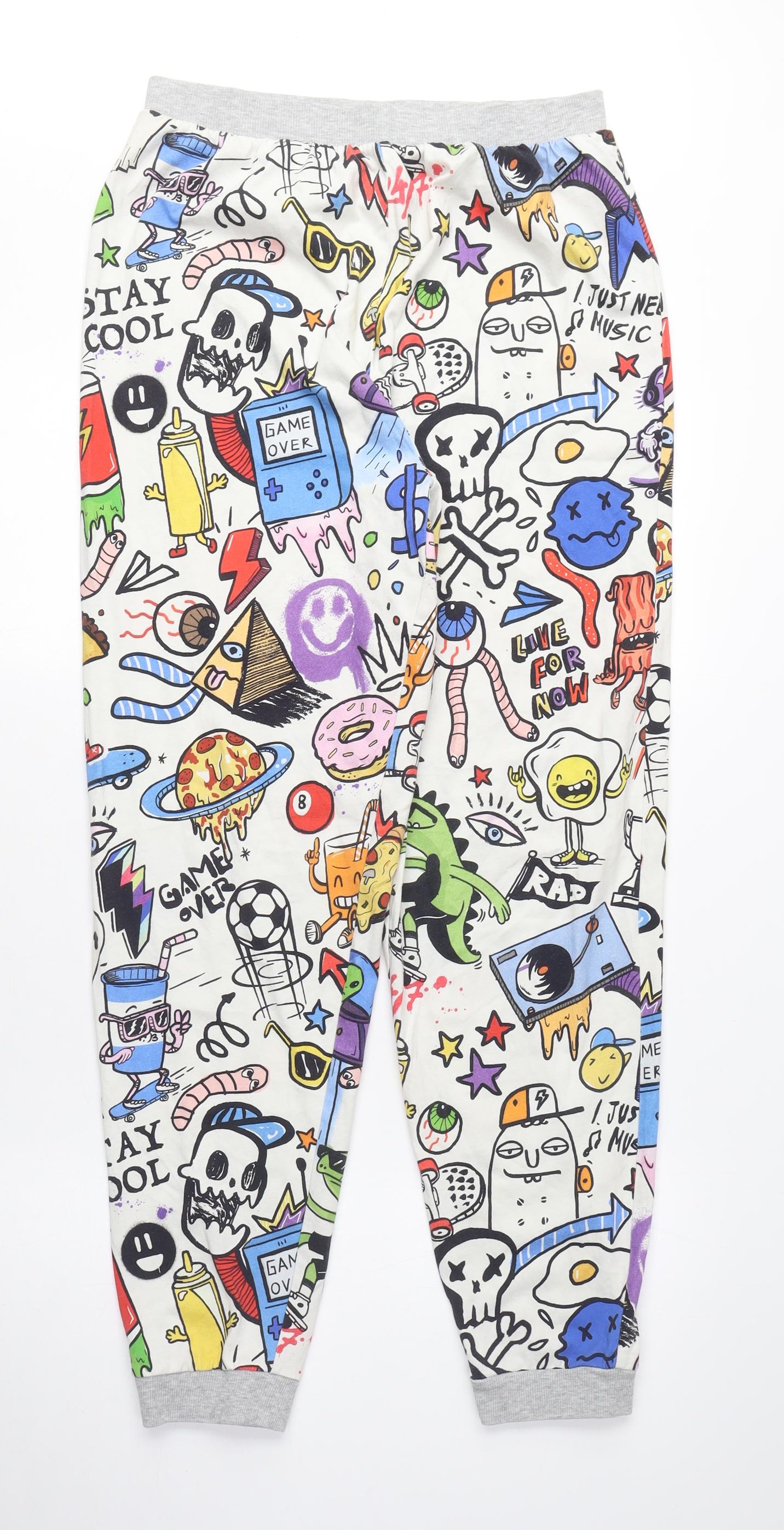 NEXT Boys Multicoloured Geometric Cotton Pyjama Pants Size 16 Years - Cartoon design, Pyjama Pants