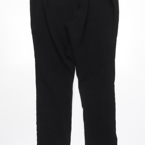 Roman Womens Black Polyamide Trousers Size 12 L28 in Regular - Elasticated Waist