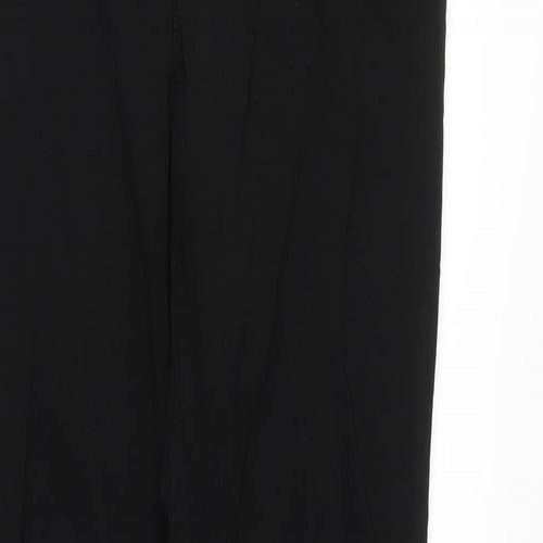 Roman Womens Black Polyamide Trousers Size 12 L28 in Regular - Elasticated Waist