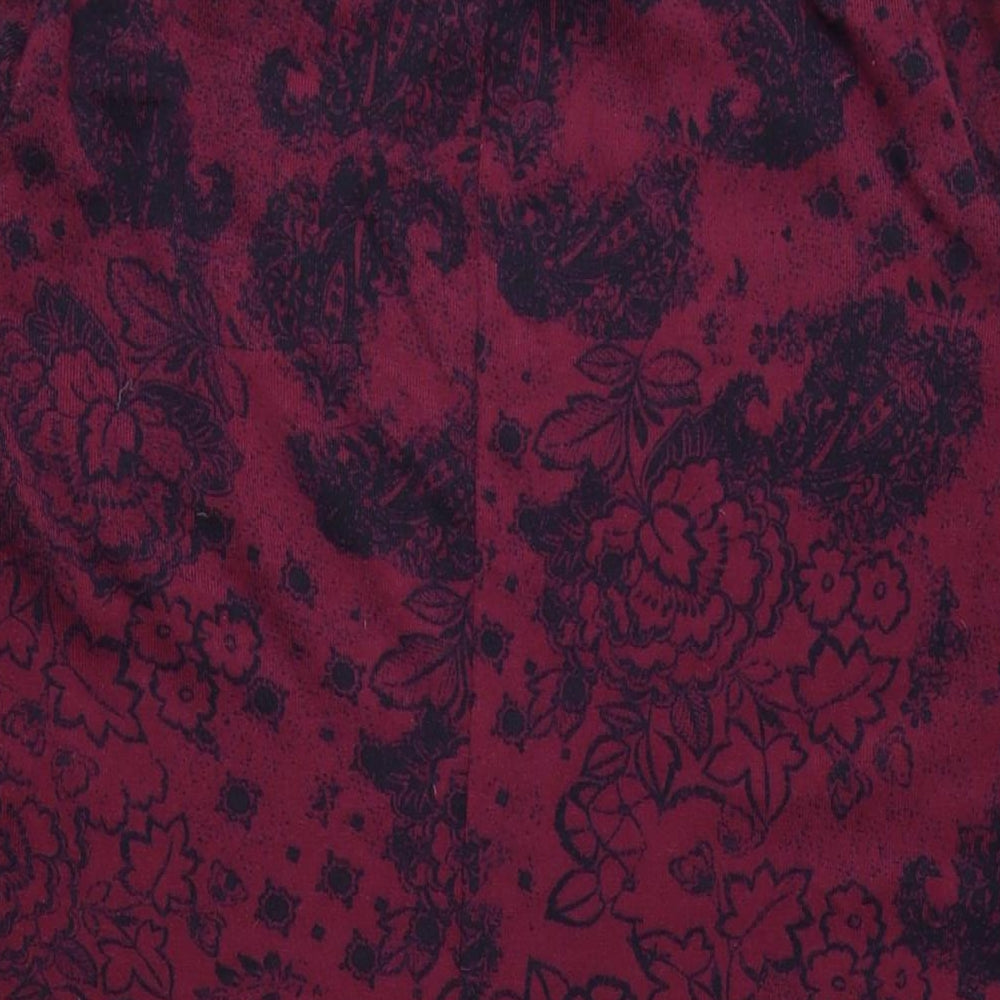 Bonmarché Womens Pink Floral Polyester Jumper Dress Size 14 Roll Neck - Jumper dress