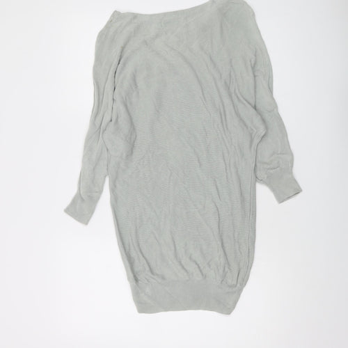 Almost Famous Womens Grey Round Neck Viscose Pullover Jumper Size M
