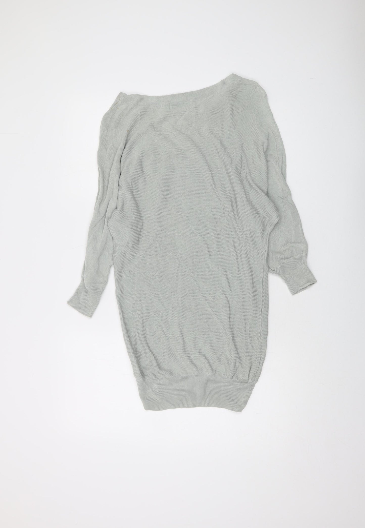Almost Famous Womens Grey Round Neck Viscose Pullover Jumper Size M