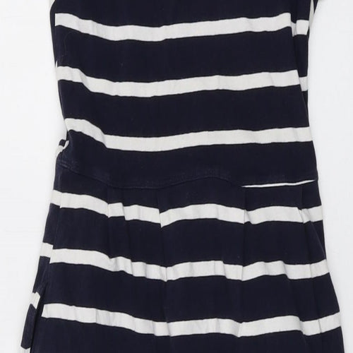 Mountain Warehouse Womens Blue Striped Cotton A-Line Size 6 Round Neck Pullover