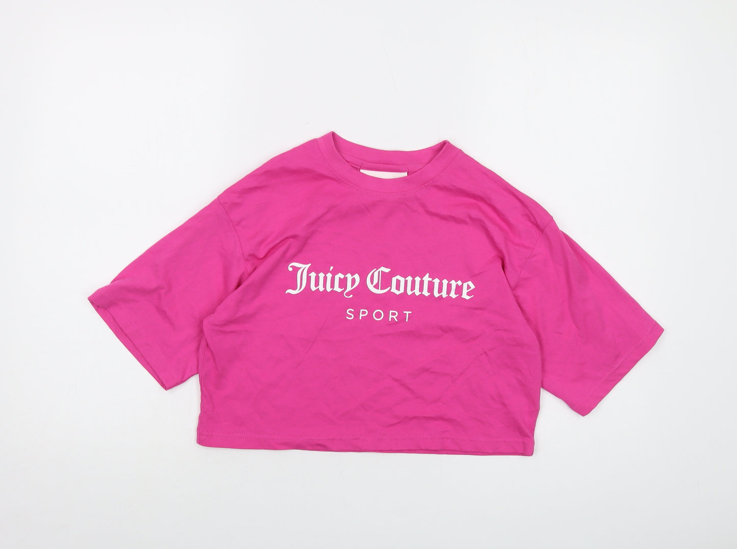 Juicy Couture Womens Pink Cotton Basic T-Shirt Size XS Crew Neck