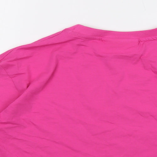 Juicy Couture Womens Pink Cotton Basic T-Shirt Size XS Crew Neck