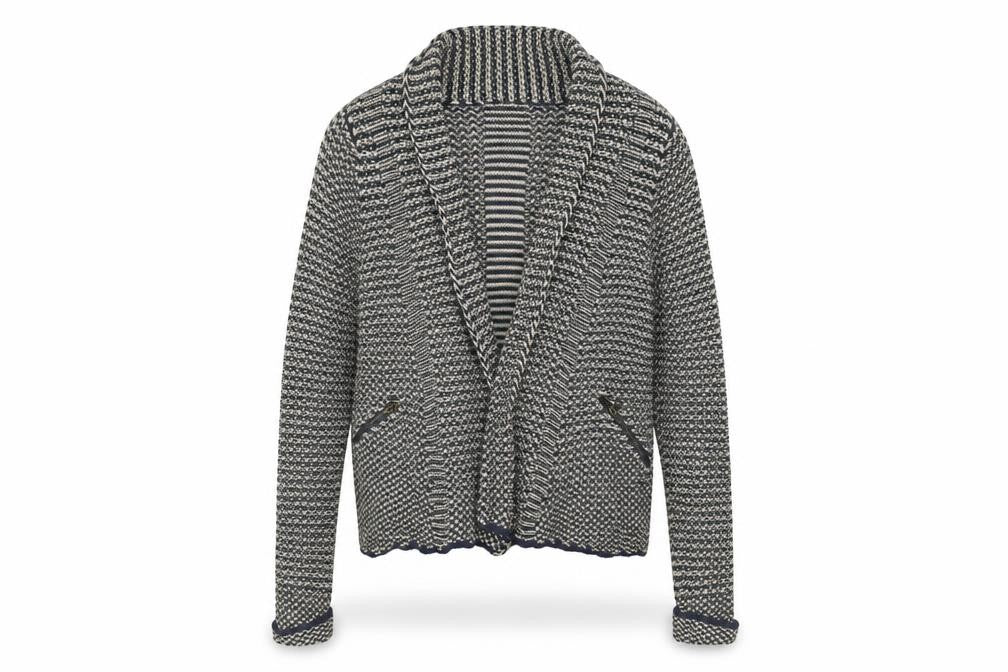 Indigo Womens Blue V-Neck Cotton Cardigan Jumper Size 8