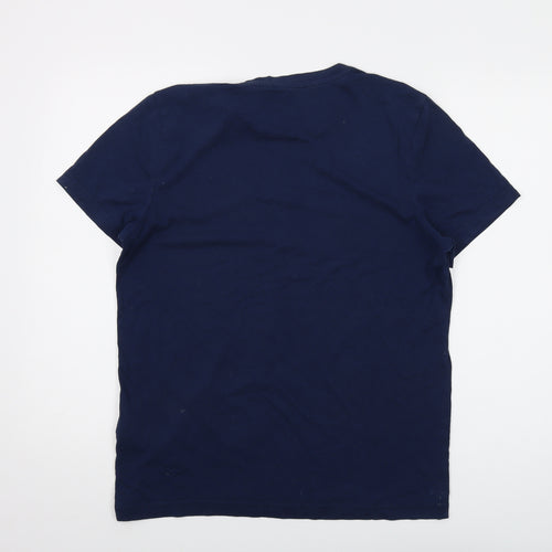 Reebok Mens Blue Polyester T-Shirt Size M Crew Neck