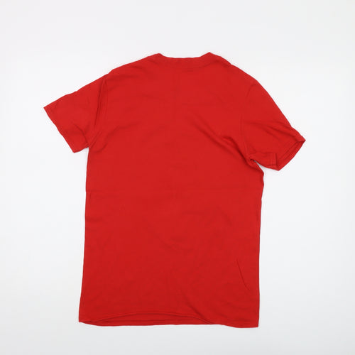 The Flash Womens Red Cotton Basic T-Shirt Size S Crew Neck