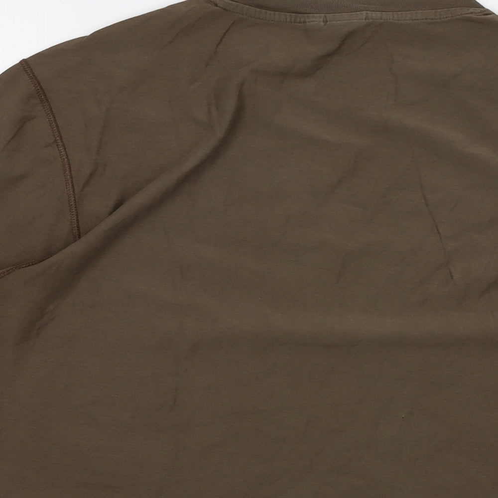 Kickers Mens Brown Cotton T-Shirt Size M Crew Neck