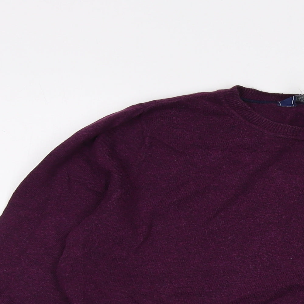 Joules Womens Purple Round Neck Cotton Pullover Jumper Size 8