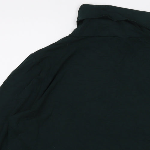 Hobbs Womens Green Viscose Basic T-Shirt Size L Roll Neck