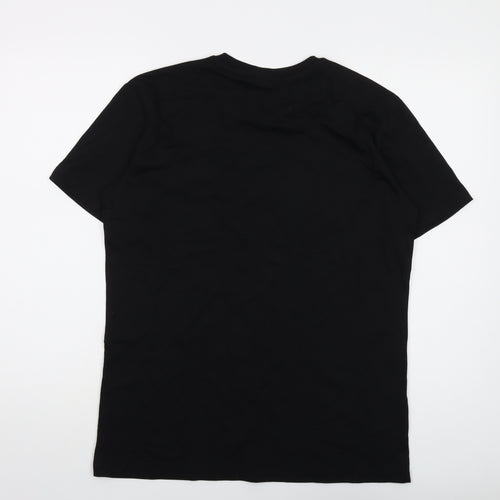 Percival Mens Black Cotton T-Shirt Size M Crew Neck