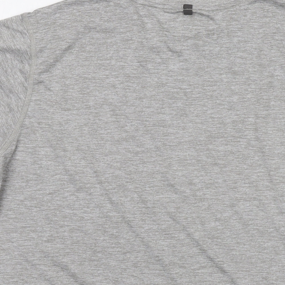 New Balance Mens Grey Polyester T-Shirt Size M Crew Neck