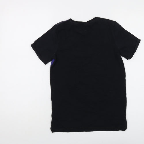 LEGO Boys Black Polyester Basic T-Shirt Size 11 Years Crew Neck Pullover