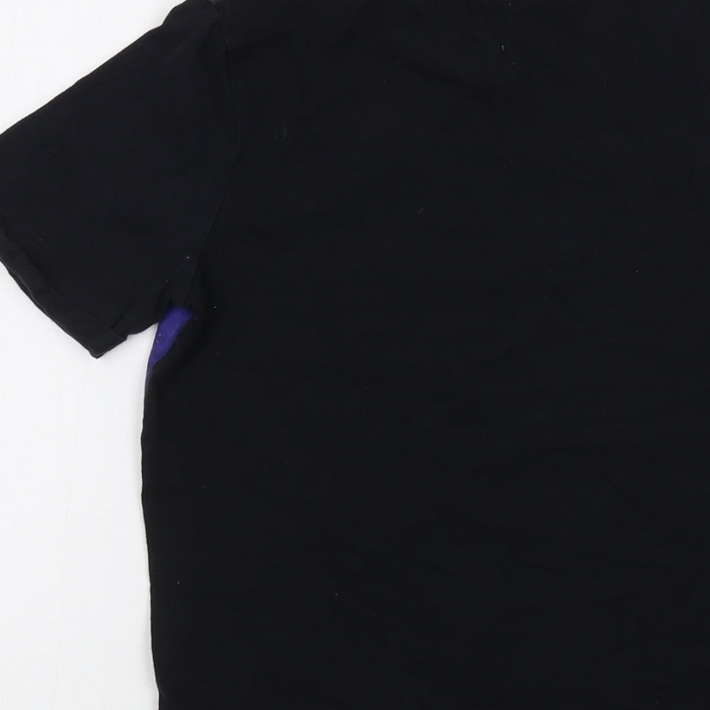 LEGO Boys Black Polyester Basic T-Shirt Size 11 Years Crew Neck Pullover