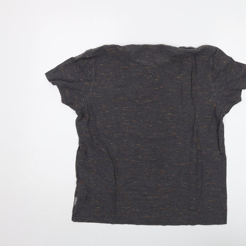 Ted Baker Womens Grey Cotton Basic T-Shirt Size 12 Crew Neck