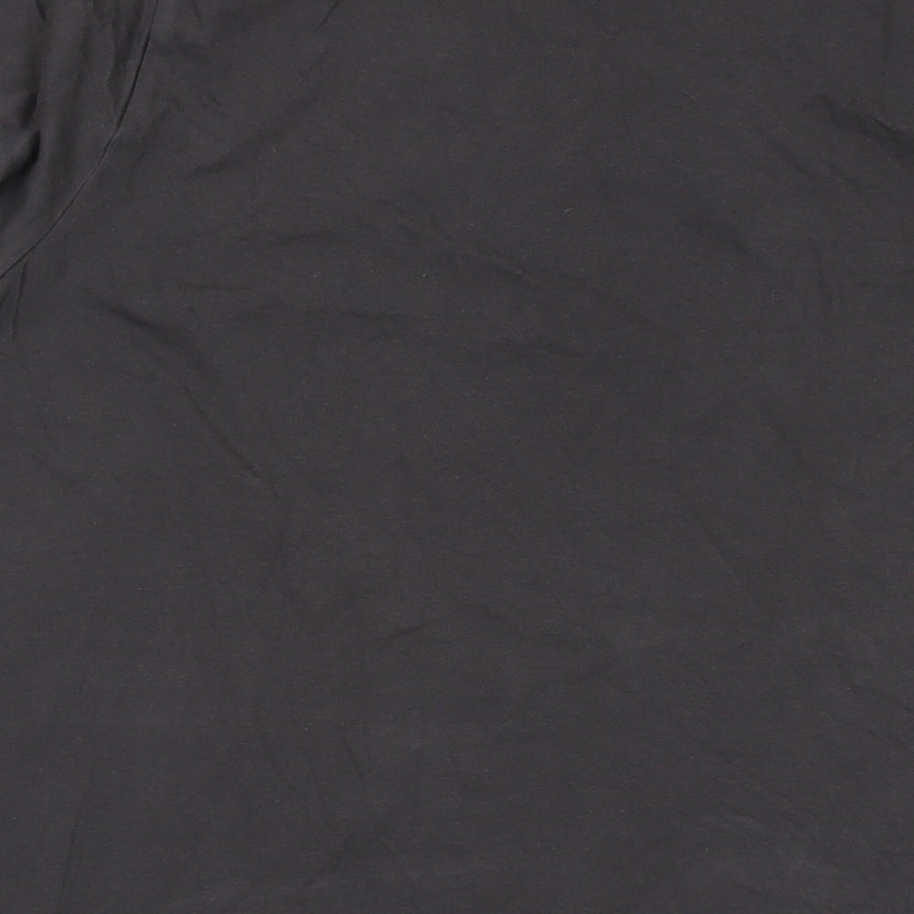 Boss Mens Grey Cotton T-Shirt Size L Crew Neck