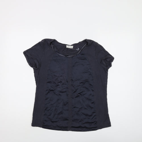 MALVIN Womens Grey Viscose Basic T-Shirt Size M Round Neck