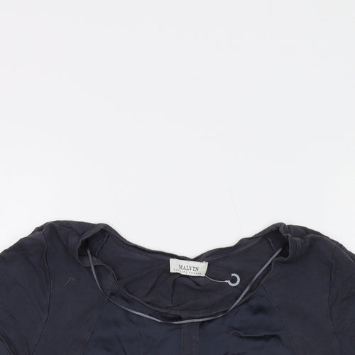 MALVIN Womens Grey Viscose Basic T-Shirt Size M Round Neck