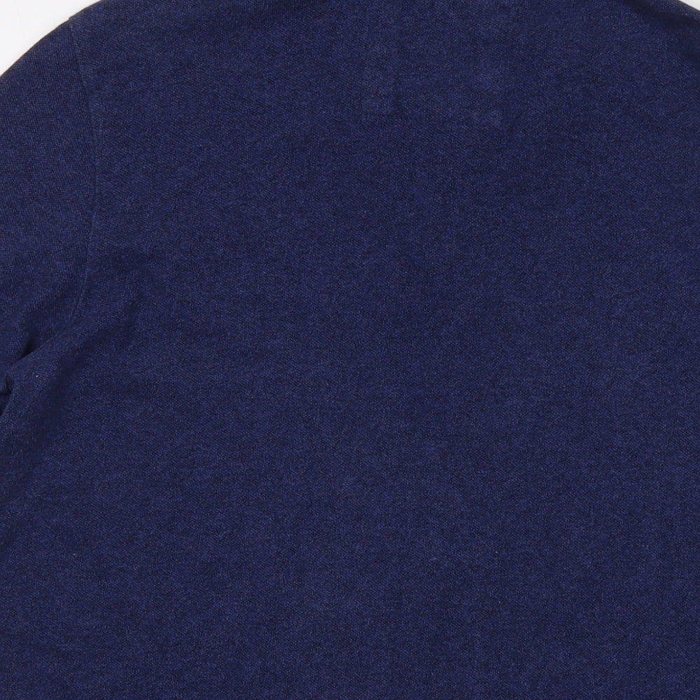 Superdry Mens Blue Cotton Polo Size XL Collared Button