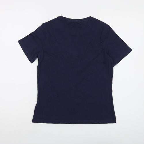 Tommy Hilfiger Womens Blue Cotton Basic T-Shirt Size S Crew Neck