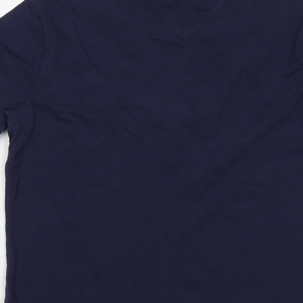 Tommy Hilfiger Womens Blue Cotton Basic T-Shirt Size S Crew Neck