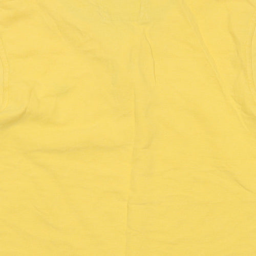 Crew Clothing Mens Yellow Cotton Polo Size M Collared Button