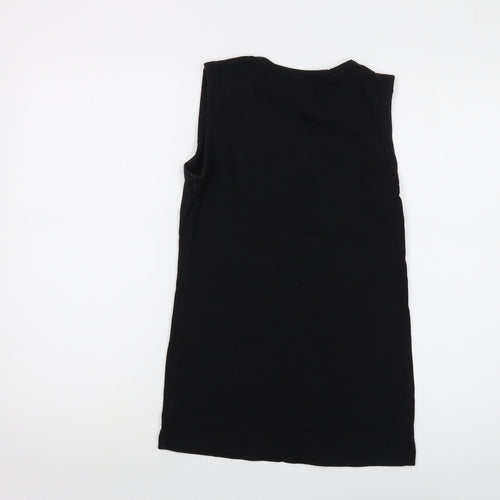 Gap Womens Black Cotton Basic Tank Size S V-Neck