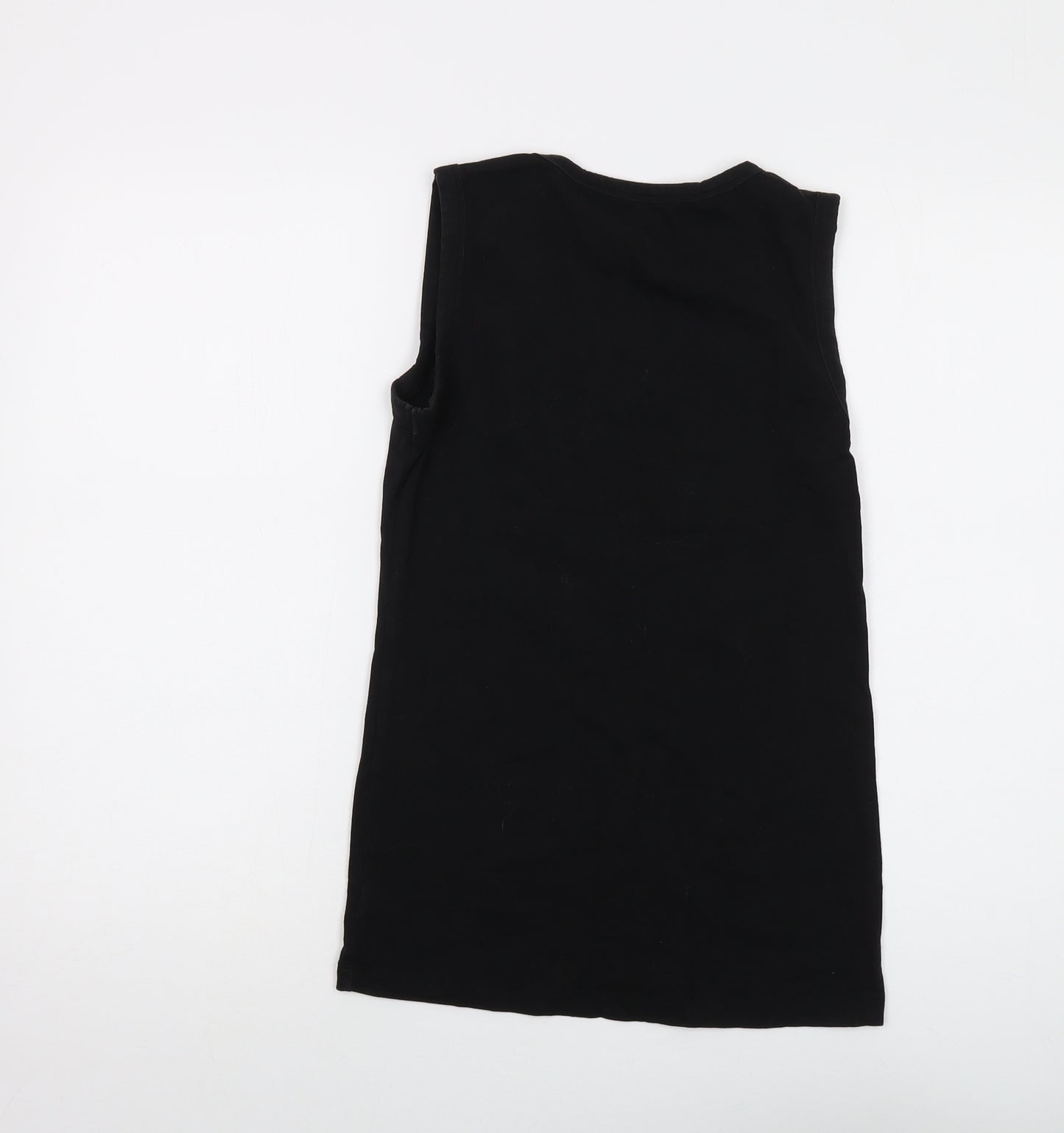 Gap Womens Black Cotton Basic Tank Size S V-Neck