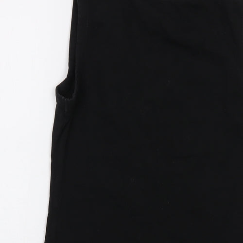 Gap Womens Black Cotton Basic Tank Size S V-Neck