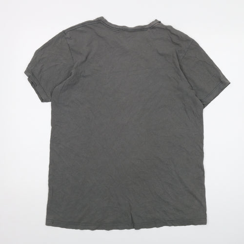 Marvel Mens Grey Cotton T-Shirt Size L Crew Neck