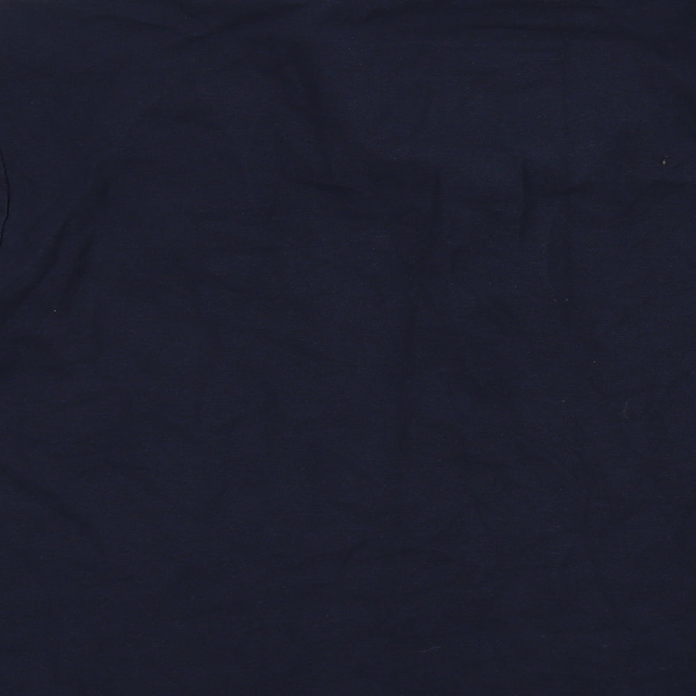 Cottonleaf Mens Blue Cotton Polo Size XL Collared Button