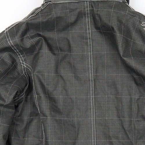Protest Womens Grey Check Gilet Coat Size 14 Zip