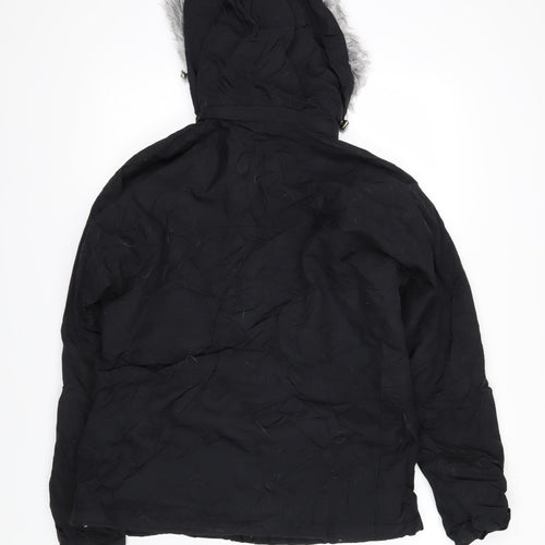 Paola Mondo Womens Black Jacket Coat Size 12 Zip