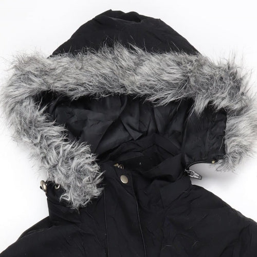 Paola Mondo Womens Black Jacket Coat Size 12 Zip