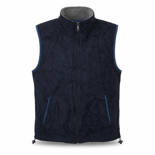 EWM Mens Blue Gilet Waistcoat Size L Tie