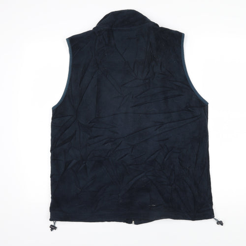 EWM Mens Blue Gilet Waistcoat Size L Tie