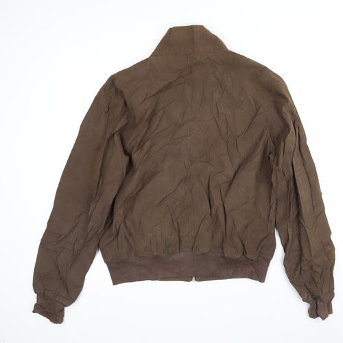 Lyle & Scott Mens Brown Bomber Jacket Jacket Size M Zip