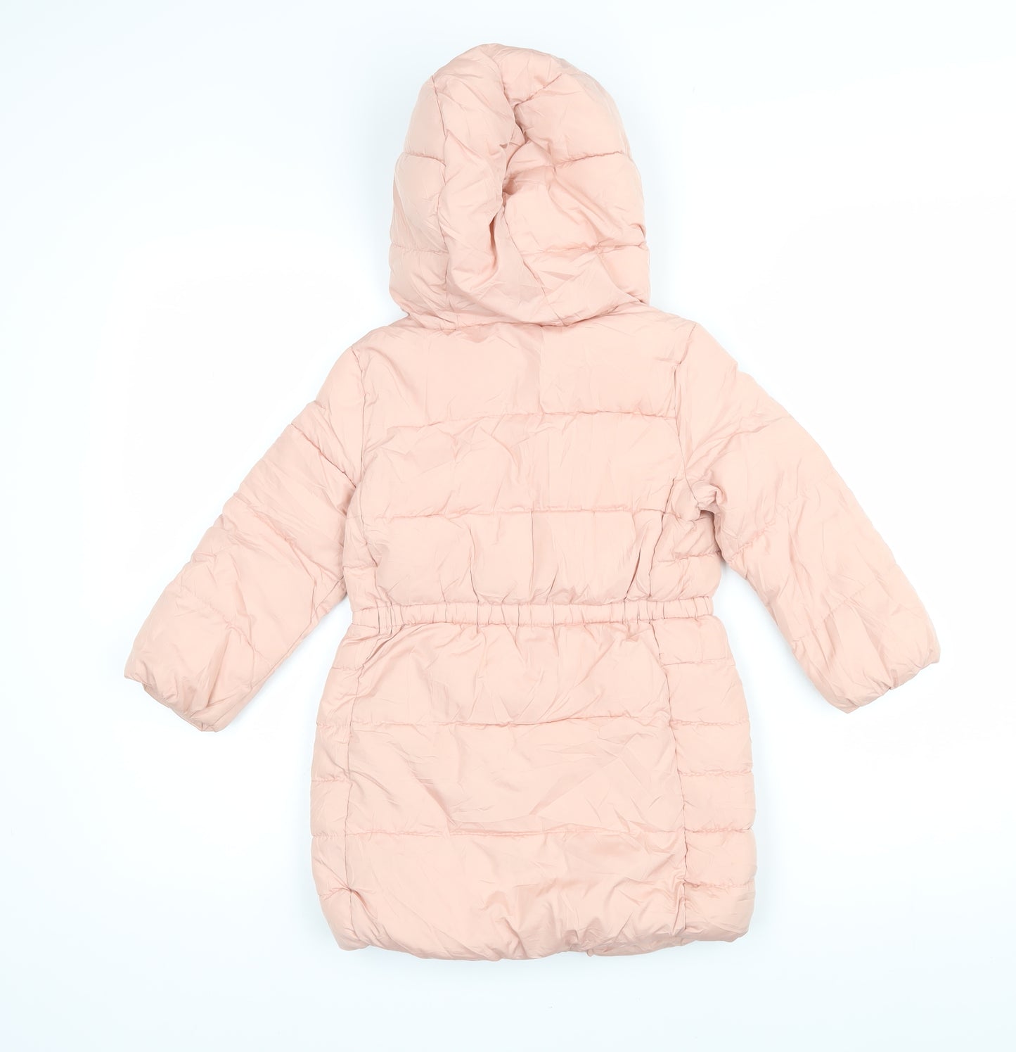 Gap Girls Pink Puffer Jacket Coat Size 4 Years Tie