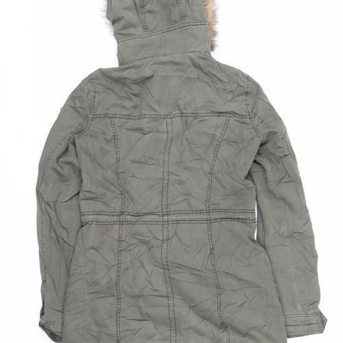 Abercrombie & Fitch Womens Green Jacket Coat Size S Zip
