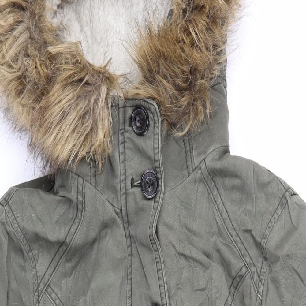 Abercrombie & Fitch Womens Green Jacket Coat Size S Zip