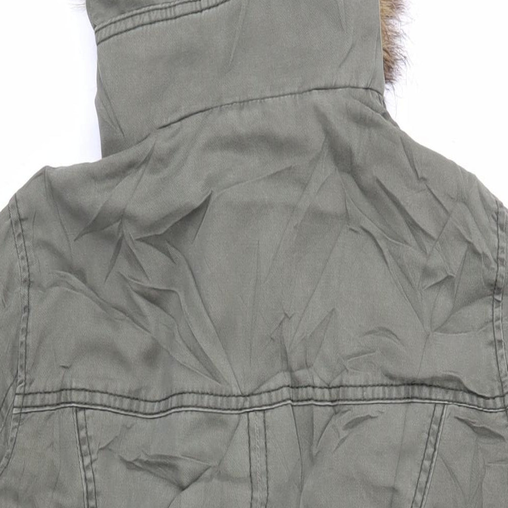 Abercrombie & Fitch Womens Green Jacket Coat Size S Zip