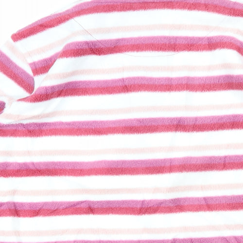 Peter Storm Womens Pink Striped 100% Polyester Pullover Sweatshirt Size 14 Zip