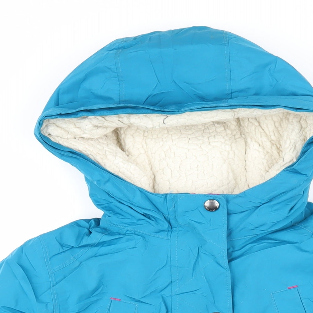Lands' End Girls Blue Jacket Coat Size 8-9 Years Tie
