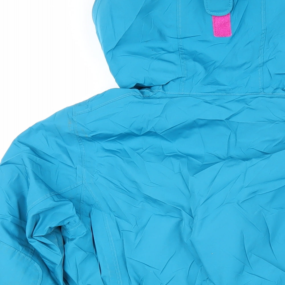 Lands' End Girls Blue Jacket Coat Size 8-9 Years Tie