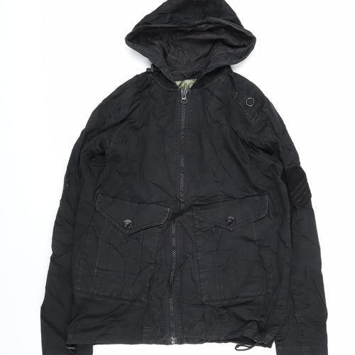 MCR Mens Black Jacket Coat Size S Zip