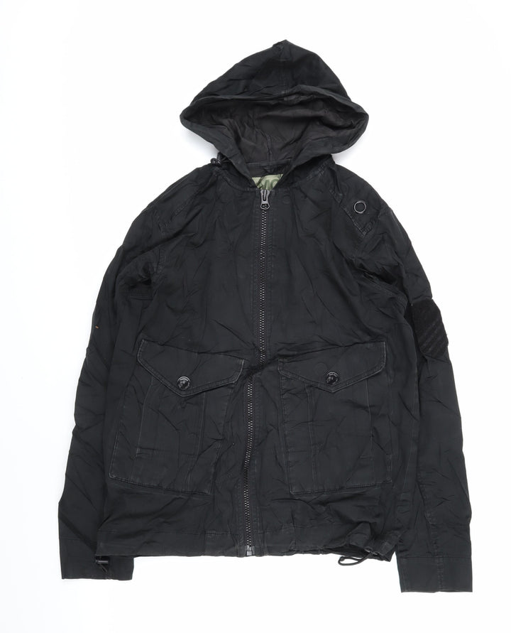 MCR Mens Black Jacket Coat Size S Zip