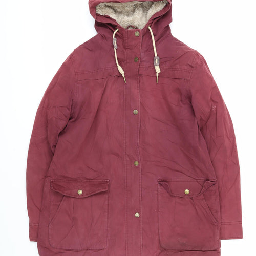 Seasalt Womens Red Jacket Coat Size 14 Zip
